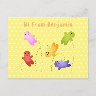 Postal Cute jelly bebés dulces personalizado