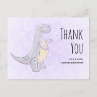 Cute Juguete de Dinosaurio Gris Acuarela Gracias