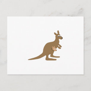 Postal Cute Kangaroo y Joey