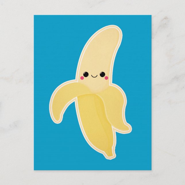 Postal Cute Kawaii Banana (Anverso)