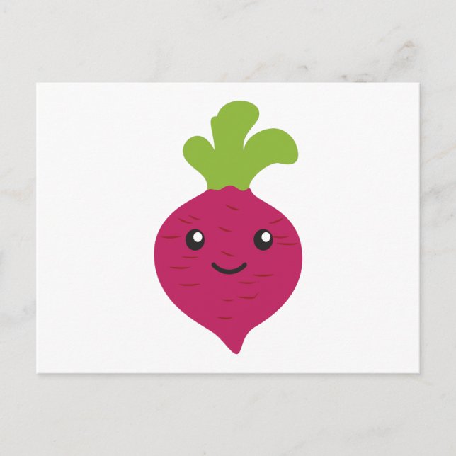 Postal Cute Kawaii Beet (Anverso)