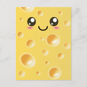 Postal Cute Kawaii Cheese Feliz