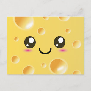 Postal Cute Kawaii Cheese Feliz