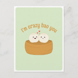 Postal Cute Kawaii Dumpling Bao Comida Asiática Chiste Ci