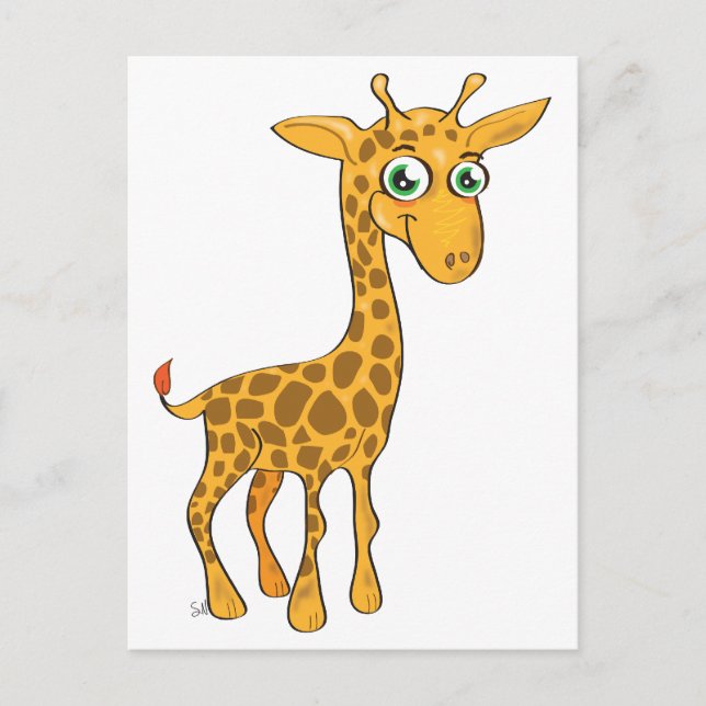 Postal Cute Kawaii Giraffe (Anverso)