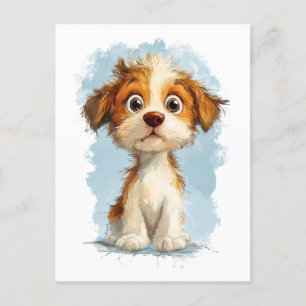 Postal Cute Kawaii Personalizado Puppy