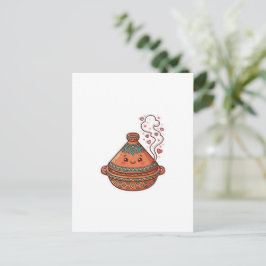 Postal Cute Kawaii Tajine Comida Cultural Marroquí Sticke