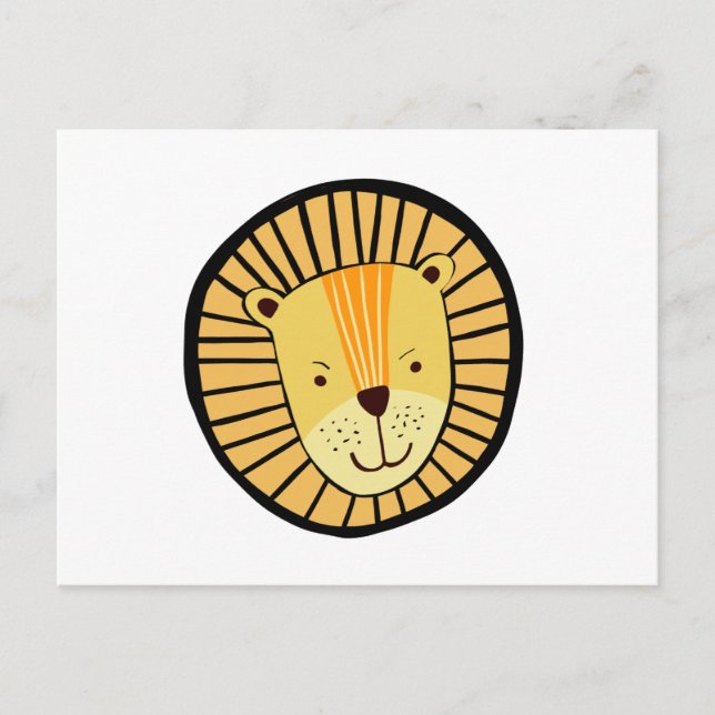 Postal Cute Kids Jungle Lion (Anverso)