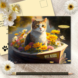 Postal Cute Kitten Ponte Bien Pronto
