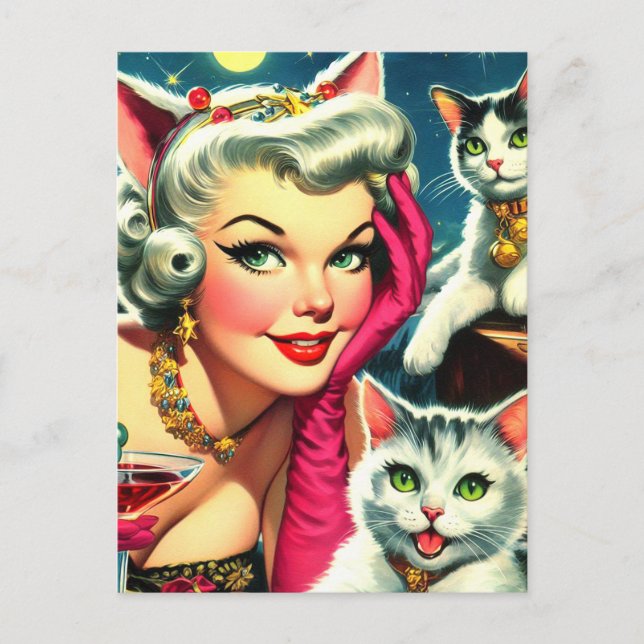 Postal Cute Kittens Pin up (Anverso)