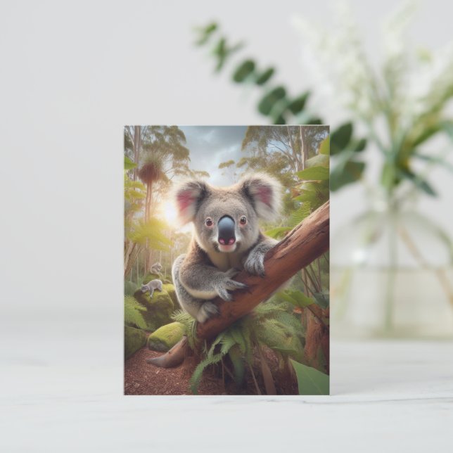 Postal Cute Koala Bear (Anverso de pie)