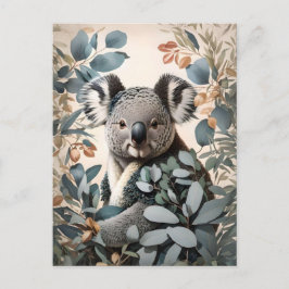 Postal Cute Koala Eucalyptus