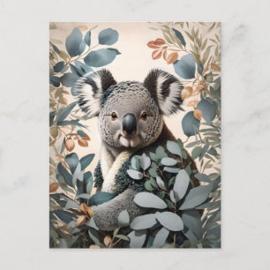 Postal Cute Koala Eucalyptus