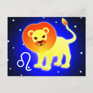 Postal Cute Leo Zodiac