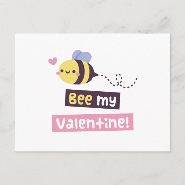 Postal Cute Little Bee, Cumpleaños Pun Greeting (Anverso)