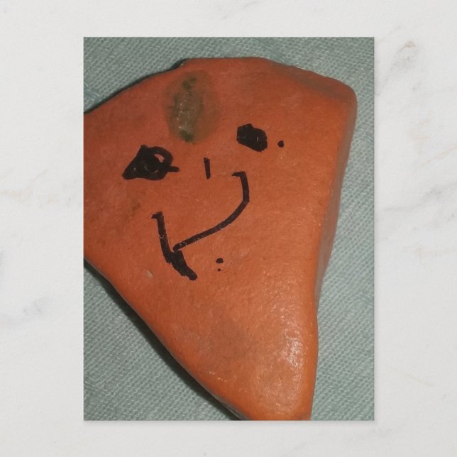 Postal Cute Little Painted Heart Rock (Anverso)