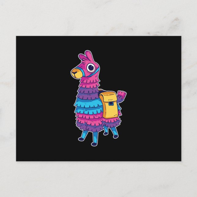 Postal Cute llama pinata (Anverso)