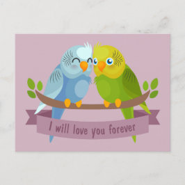 Postal Cute Love Birds
