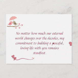 Postal Cute Love Birds Postcard Shared Future & Growth