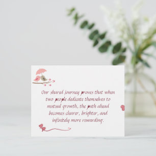 Postal Cute Love Birds Postcard Shared Future & Growth