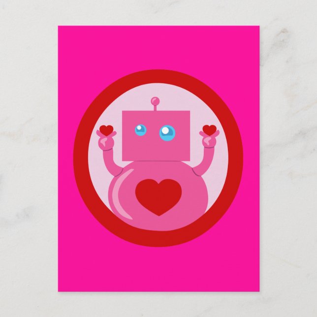 Postal Cute Love Robot (Anverso)
