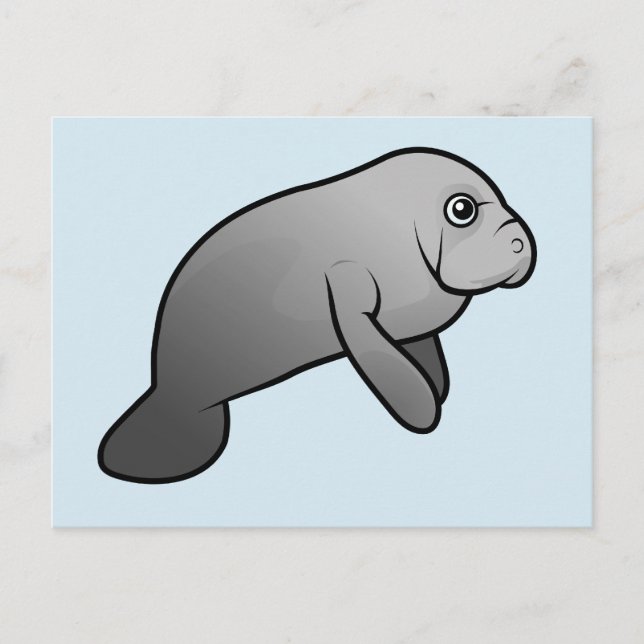 Postal Cute Manatee (Anverso)