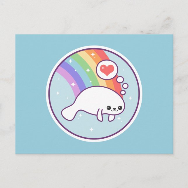 Postal Cute Manatee (Anverso)