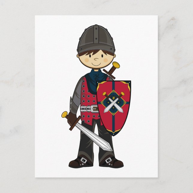 Postal Cute Medieval Knight (Anverso)