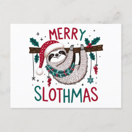 Postal Cute Merry Slothmas