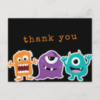 Cute Monster Mash Kids Cumpleaños Fiesta Gracias