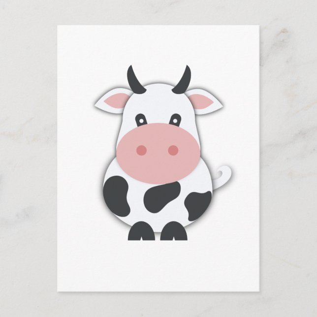 Postal Cute Moo Cow (Anverso)