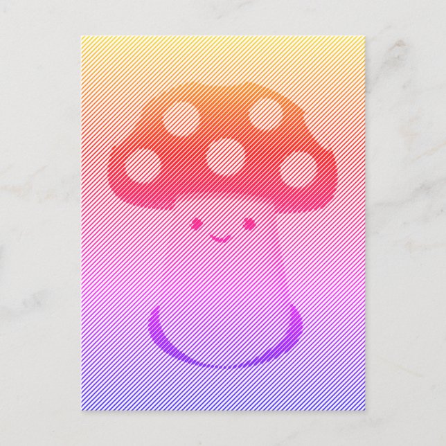 Postal Cute Mushroom Art (Anverso)