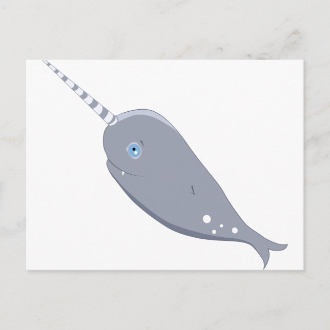 Postal Cute Narwhal (Anverso)