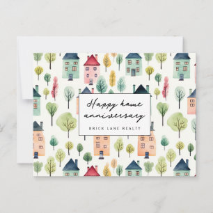 Postal Cute Neighborhood Happy Home Anniversary Realty