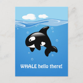 Postal Cute Orca WHALE (Bueno) Hola