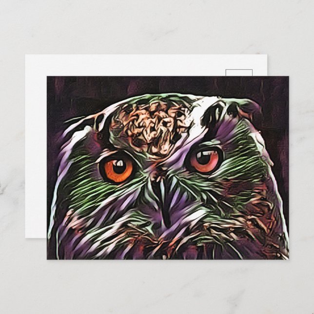 POSTAL CUTE OWL (Anverso / Reverso)