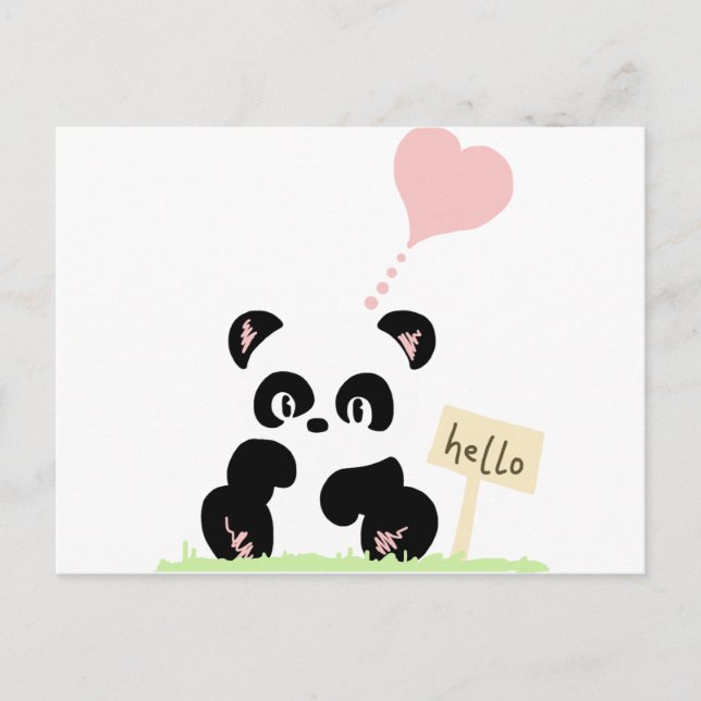 Postal Cute Panda (Anverso)