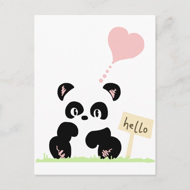 Postal Cute Panda (Anverso)