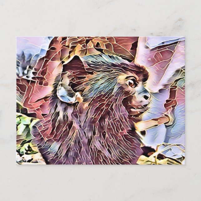POSTAL CUTE PEQUEÑO MONO (Anverso)