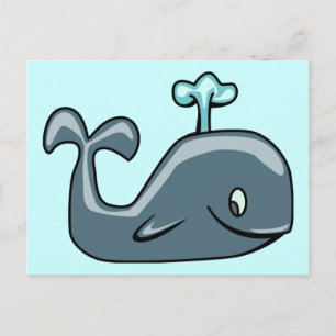 POSTAL CUTE PERSONALIZADO ANIMAL SEALI DE BALLENA GRIS AZ