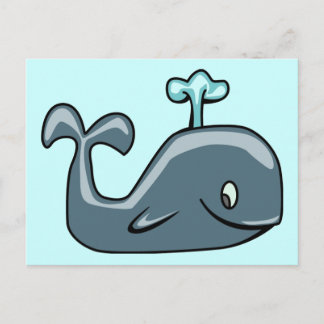 POSTAL CUTE PERSONALIZADO ANIMAL SEALI DE BALLENA GRIS AZ