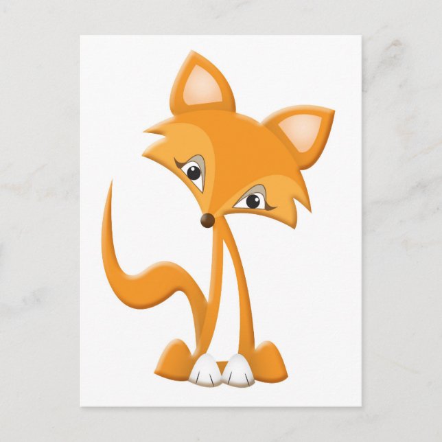 Postal Cute Personalizado Fox (Anverso)
