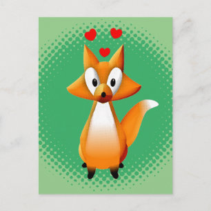 Postal Cute Personalizado Fox Animal
