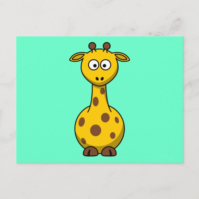 Postal Cute Personalizado Giraffe (Anverso)