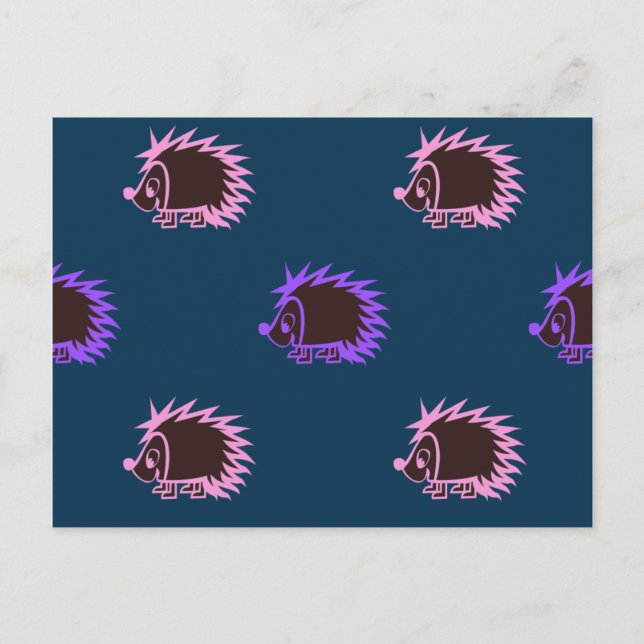 Postal Cute Personalizado Hedgehogs (Anverso)
