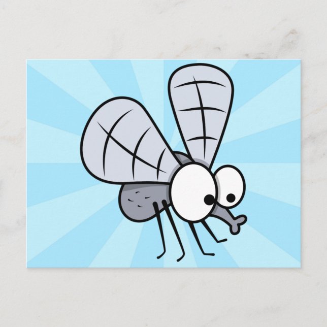 Postal Cute Personalizado House Fly (Anverso)