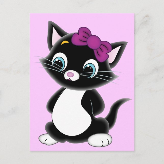 Postal Cute Personalizado Kitten (Anverso)