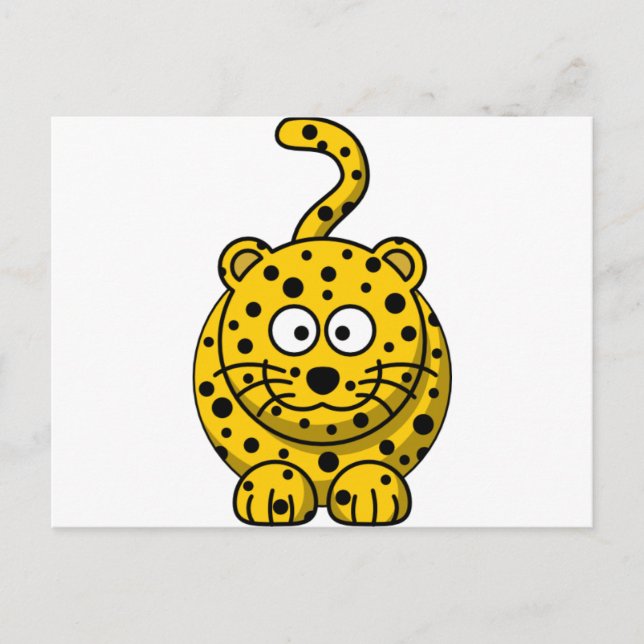 Postal Cute Personalizado Leopard (Anverso)