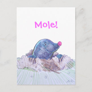 Postal Cute Personalizado Mole y Molehill