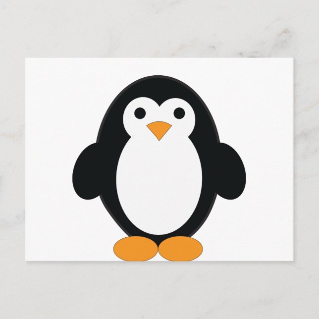 Postal Cute Personalizado Penguin (Anverso)